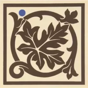 Vft Shaftesbury Corner Brown on White 3"X3" 6571v IM-0008202