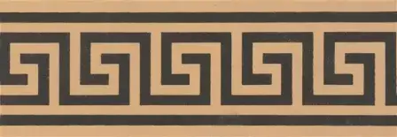 Vft Greek Key Border Black on Buff 6"X2" 6660v IM-0002891