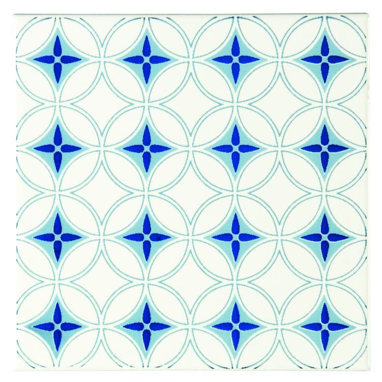 Toulon Blue On Brilliant White 152 x 152 x 7