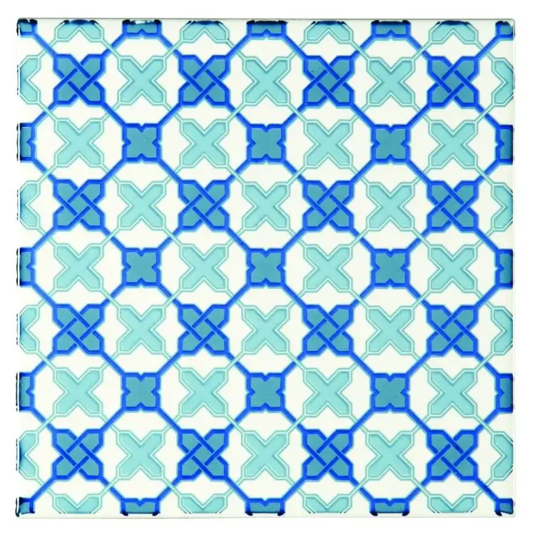 Filligree Blue On Brilliant White 152 x 152 x 7
