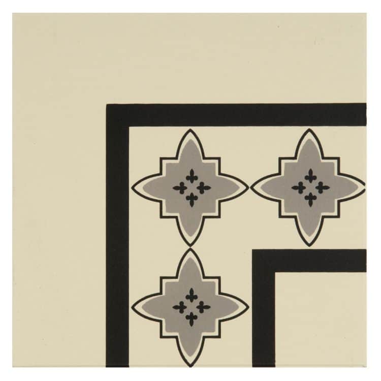 Marrakech Corner Light Grey / Black 151 x 151 x 9