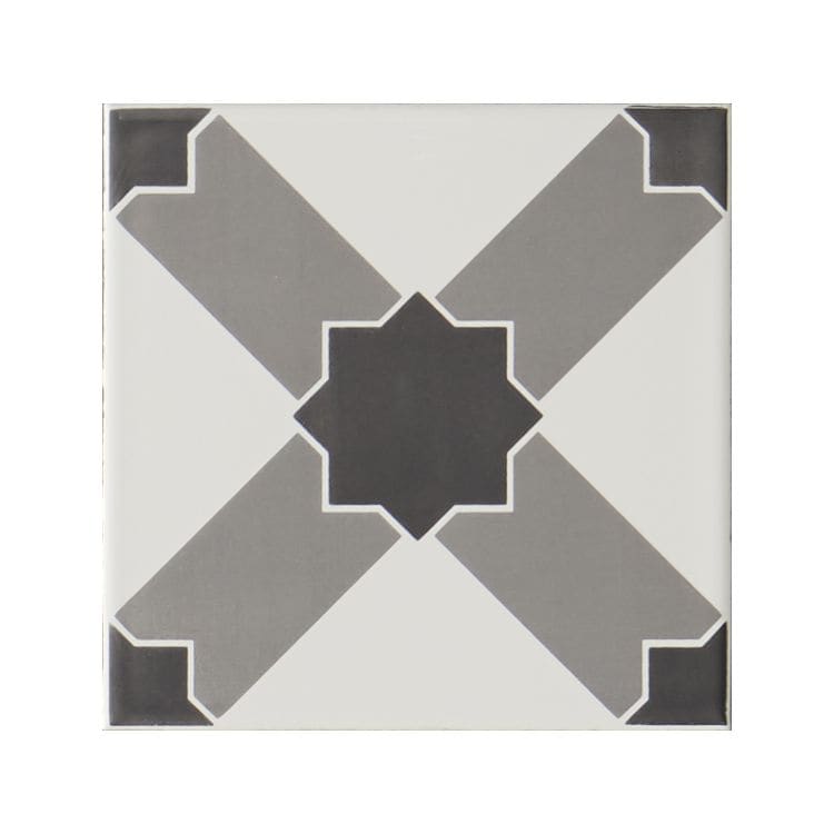Chambray Grey On Brilliant White 152x152x7