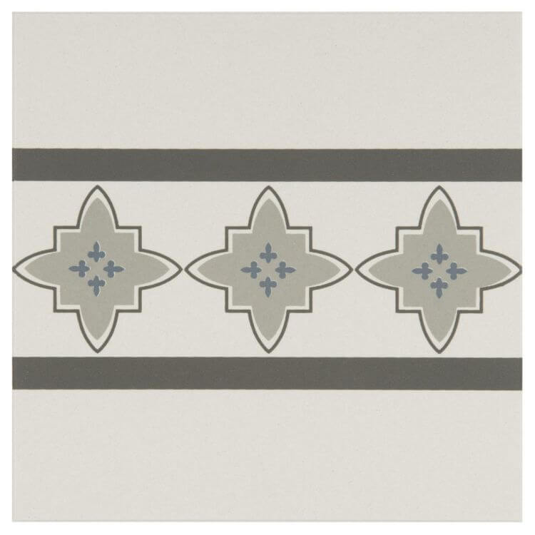 Marrakech Border Dark Grey/Light Grey/Light Blue 151 x 151 x 9