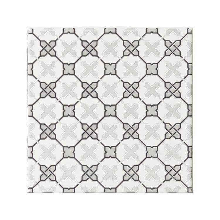 Filligree Grey On Brilliant White 152x152x7