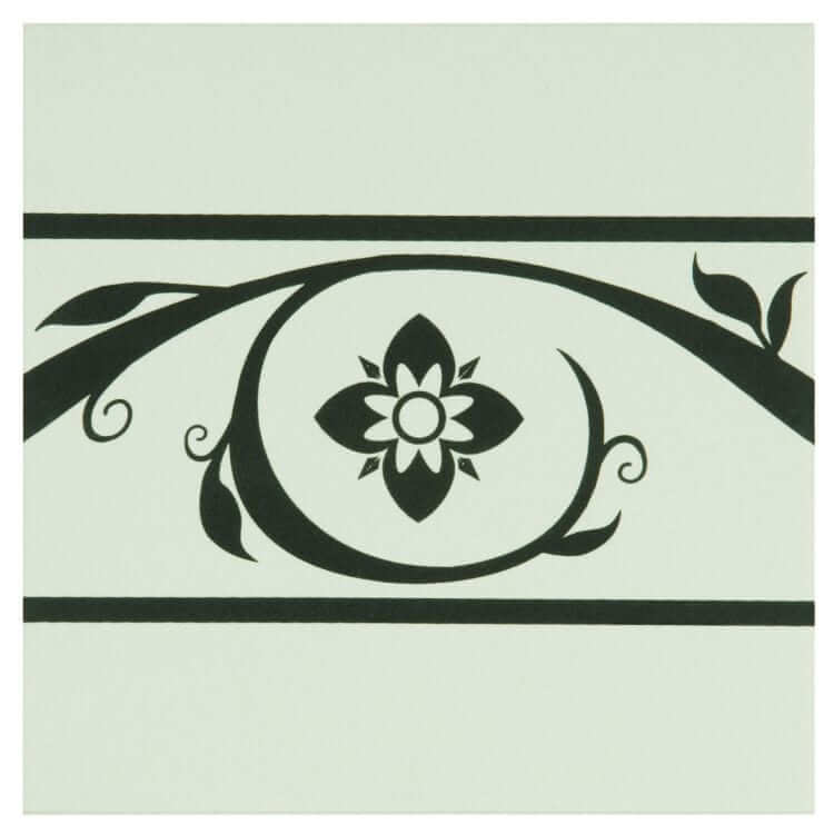 Saxon Border Black on Dover White 151 x 151 x 9